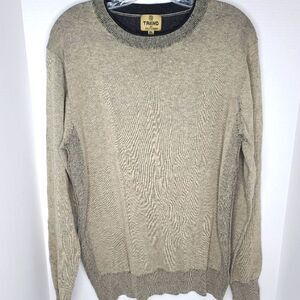 TREND Men's Long Sleeve Tan Cream Pullover Size XL